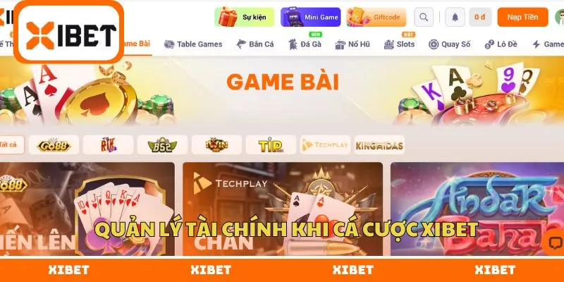 Quản lý tài chính khi cá cược XIBET